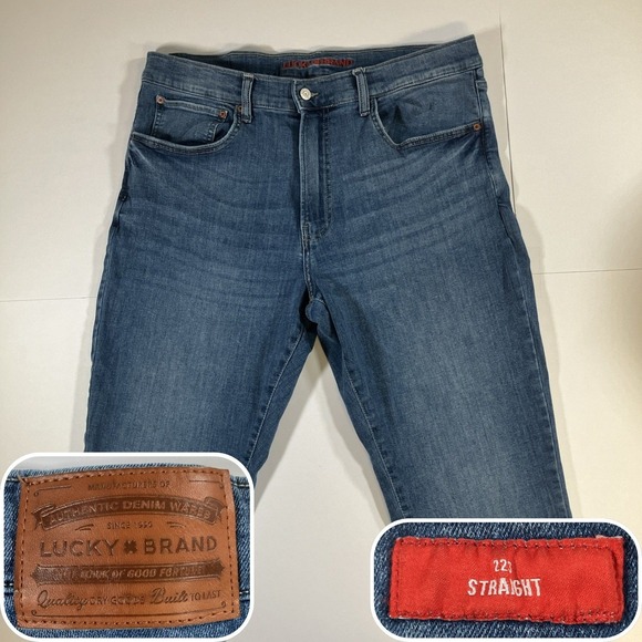 Lucky Brand Other - Lucky Brand 223 Straight Jeans Mens 36x29 Medium Wash Stretch Denim